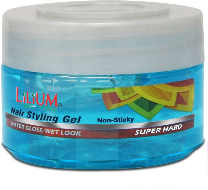 LILIUM Water Gloss Wet Look Hair Styling Gel, Blue, 50g, Pack of 2