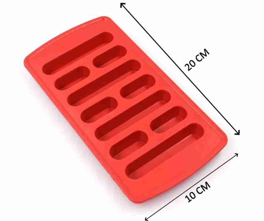 Chef Craft 2 PC Ice Cube Tray Easy Push Out Flexible Silicone Bottom Ice Maker Round Shape