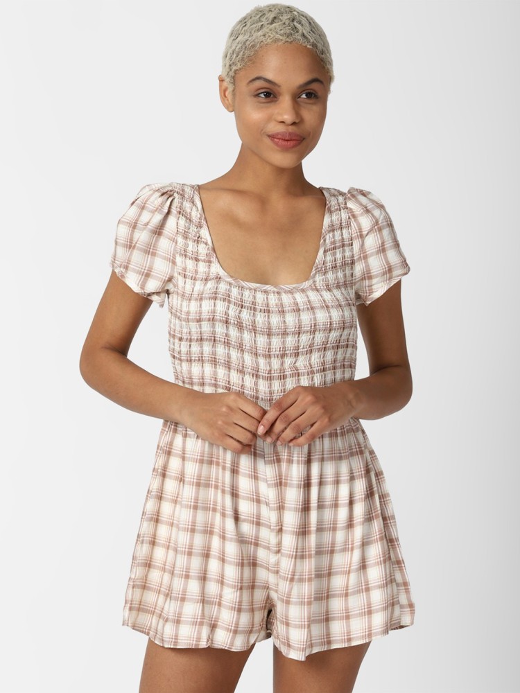 Forever 21 cheap checkered jumpsuit