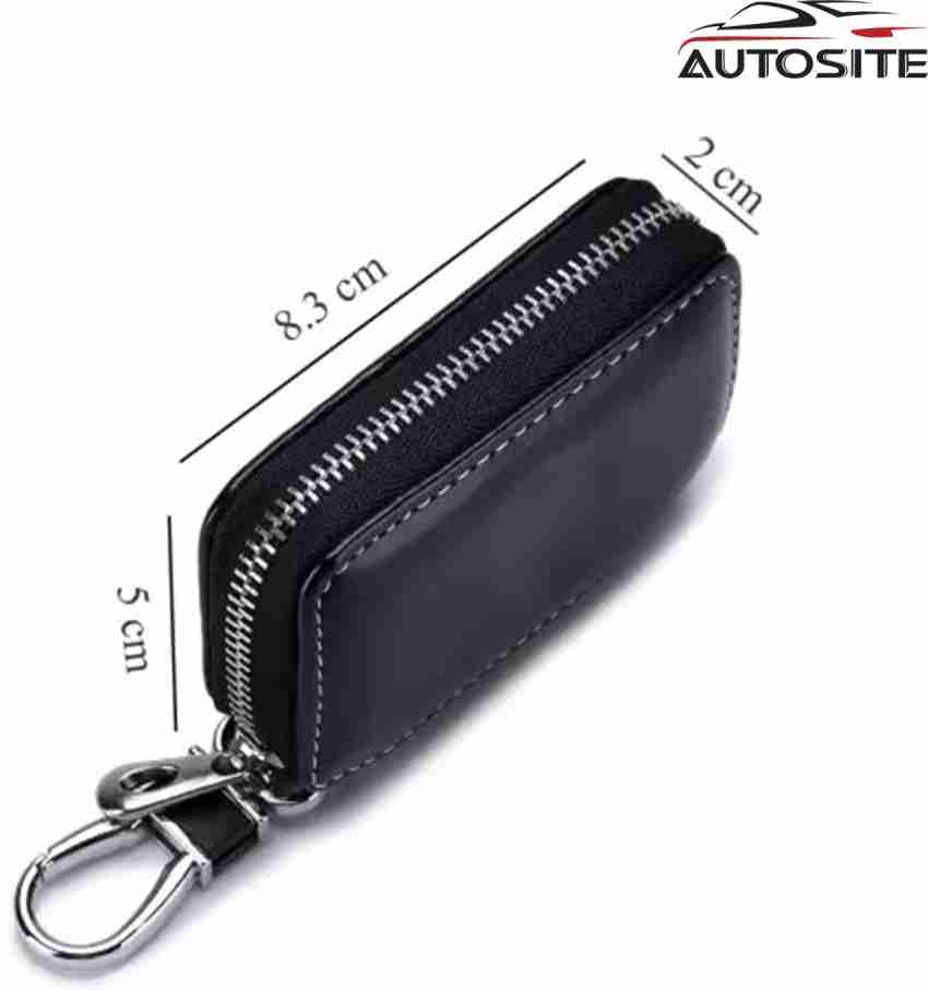 Car Key Casegenuine Leather Car Keys Wallet men Key Case With Zipper 