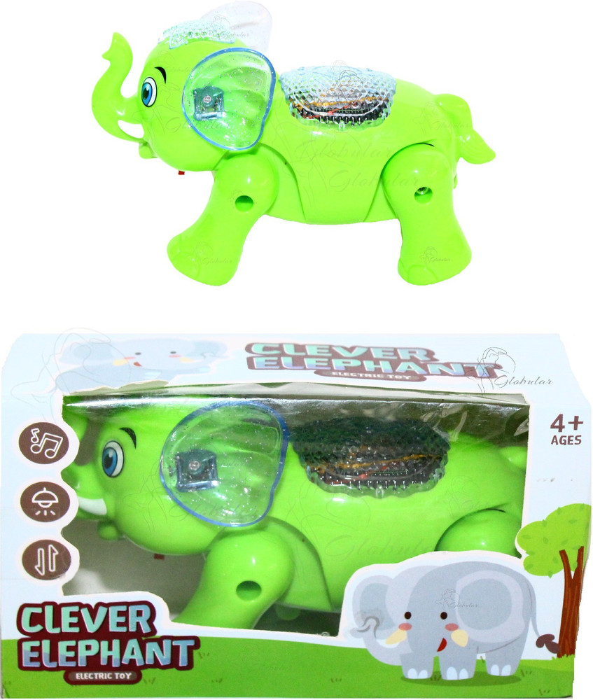 Globular Clever Elephant Battery Operated Walking Funny Toy For