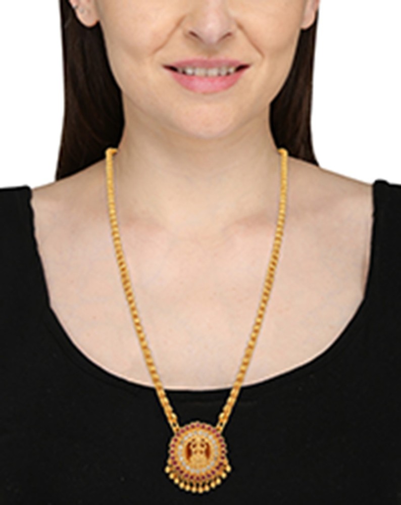 Radha's Creations Side Pendant Chain Necklace MEDIUM LENGTH 24