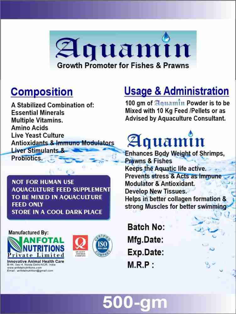 Buy Aqua Grow Up Mineral Mixture for Fish & Shrimp Aquaculture Feed  Supplements Anfotal Nutritions (1 Kg Hpm Jar) Online at Low Prices in India  