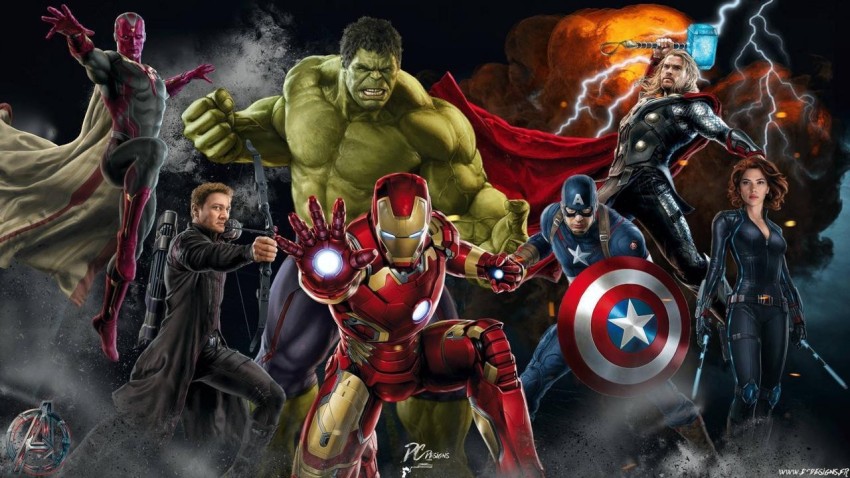 Original Avengers Movie Poster - Thor - Hulk - Iron Man - Marvel