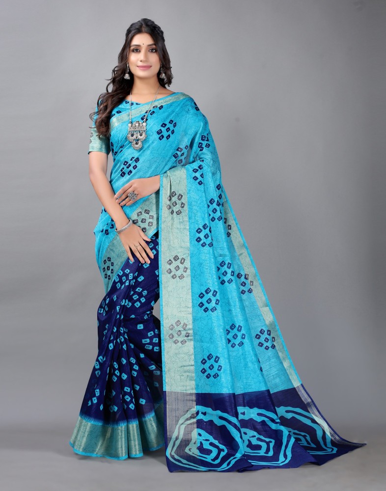 Samah Printed Geometric Print Woven Embellished Bollywood Pure Cotton Saree