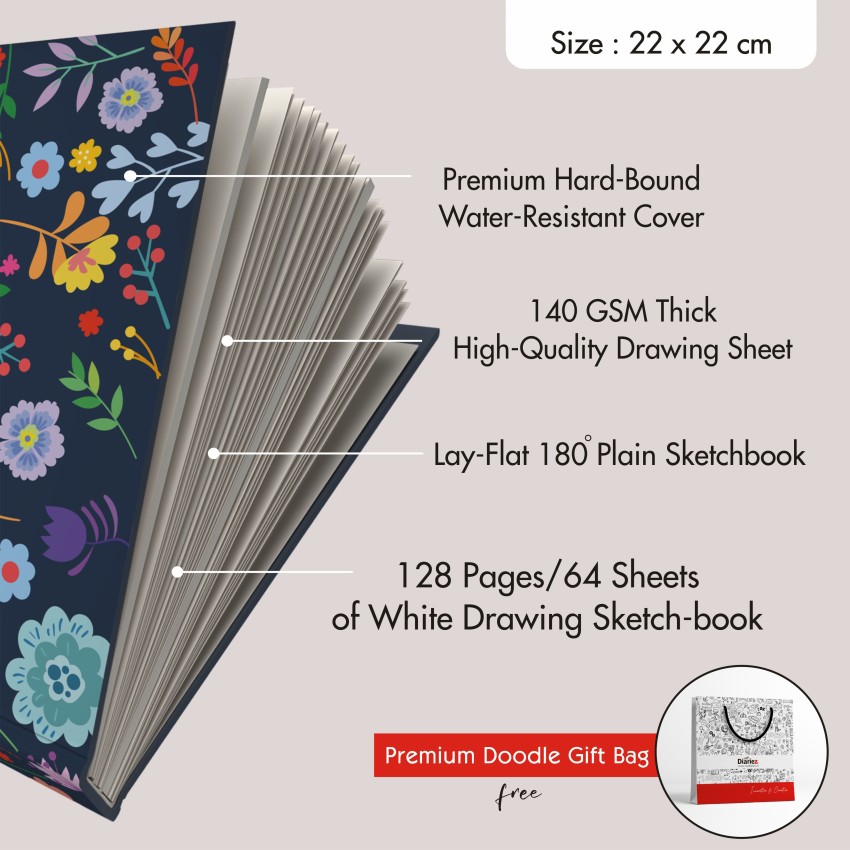 VenTechno X' Designer Sketch Book / Drawing Book Wiro Bound 9 x 12 inches  100 Pages (50 Sheet) - x148 Sketch Pad Price in India - Buy VenTechno X'  Designer Sketch Book /