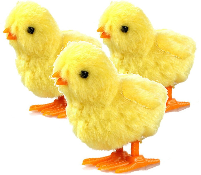 Quinergys Wind Up Jumping Cute Chicken Plush Chicks Toys for Kids