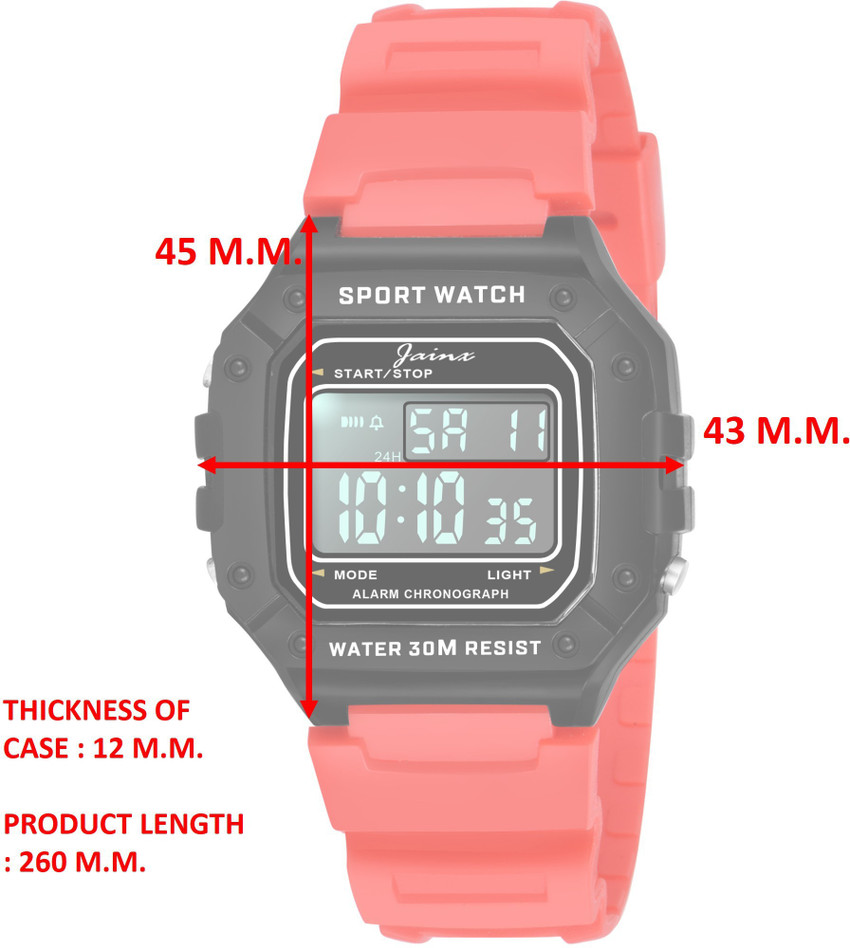Jainx JDG103 Multi Function Red Sports Digital Watch For Men Women