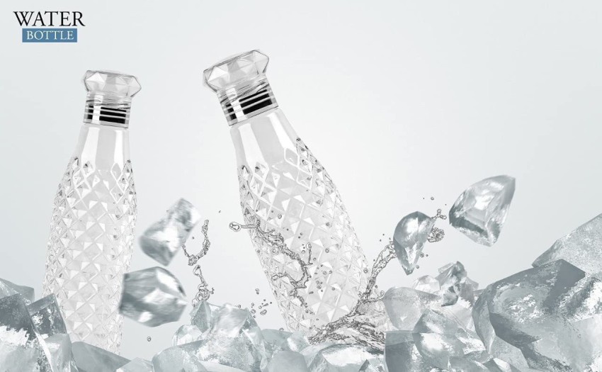 Buy CRONUS Zig-Zag Golden Ring Diamond Cap Water Bottles For