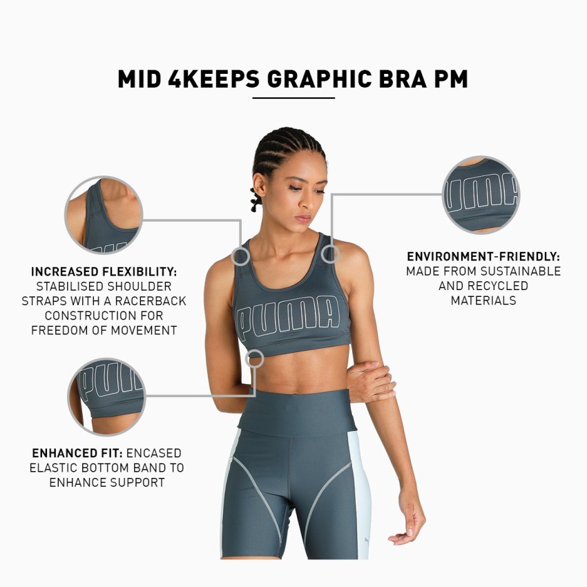 Mid 4Keeps Graphic Women's Training Bra