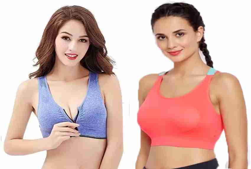 HIIT reflective logo sports bra in black - ShopStyle