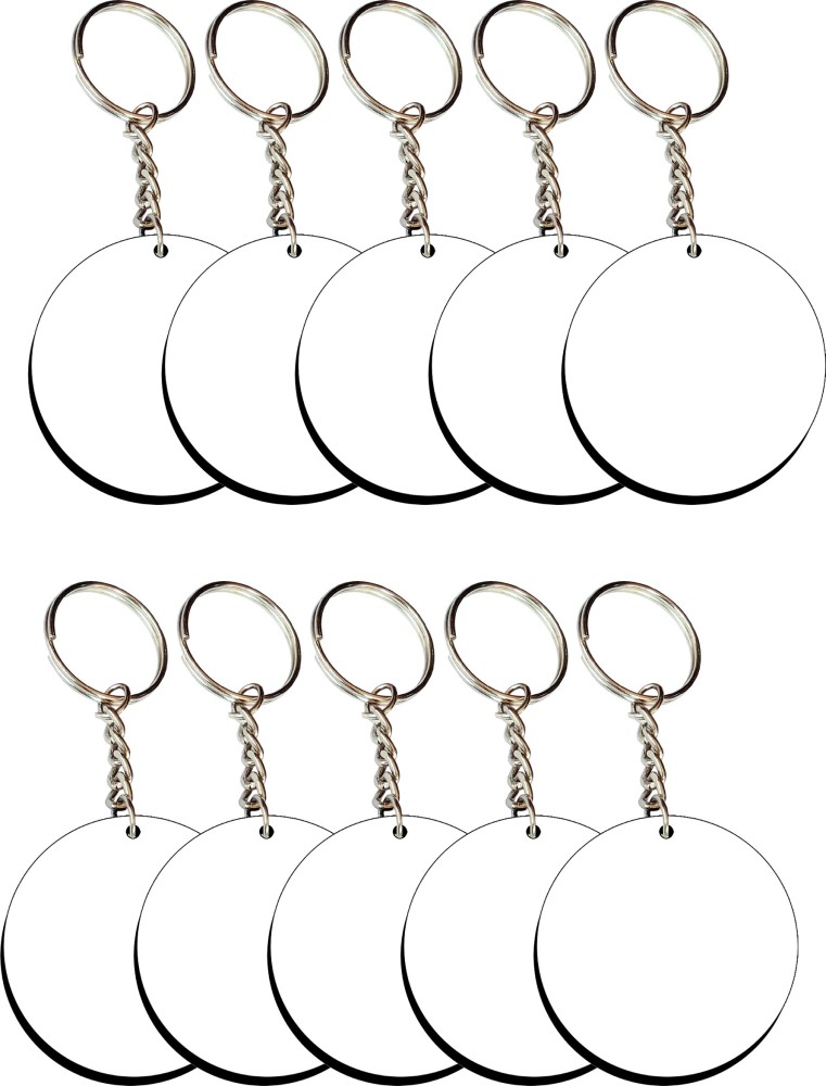 Flossie Blanks Round Sublimation Keychains 2 Pack (Blank)