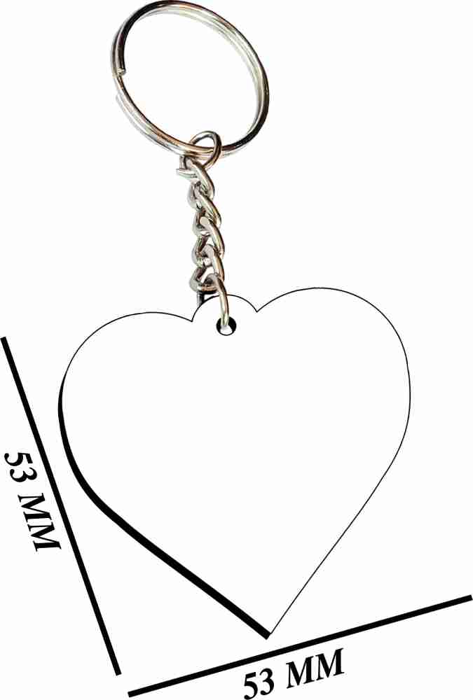 sublimation Double Heart Shape MDF Sublimation Keychain at low