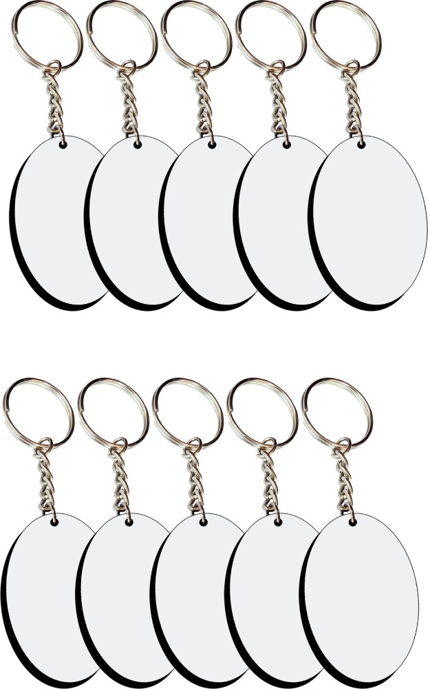 10 Clear Key chain Blanks, 2 acrylic round keychain blanks, CIRCLE Di