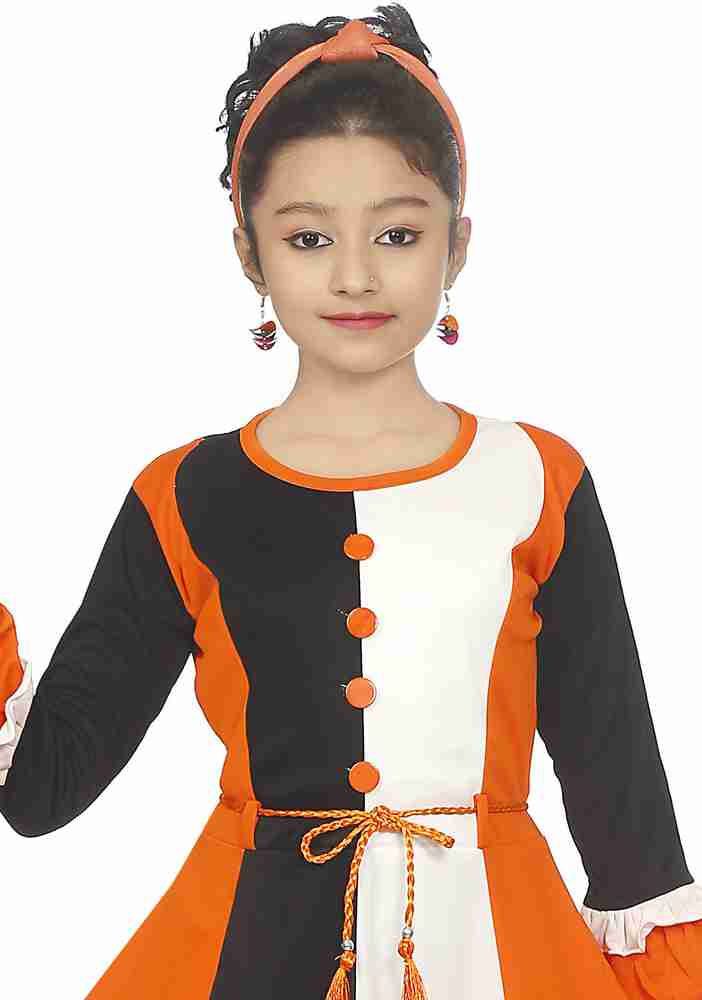KOLKATA COLLECTION Girls Calf Length Party Dress Price in India