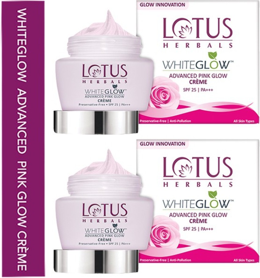 Buy Lotus Herbals WhiteGlow Advanced Pink Glow Brightening Cream SPF 25 I  PA+++ Online