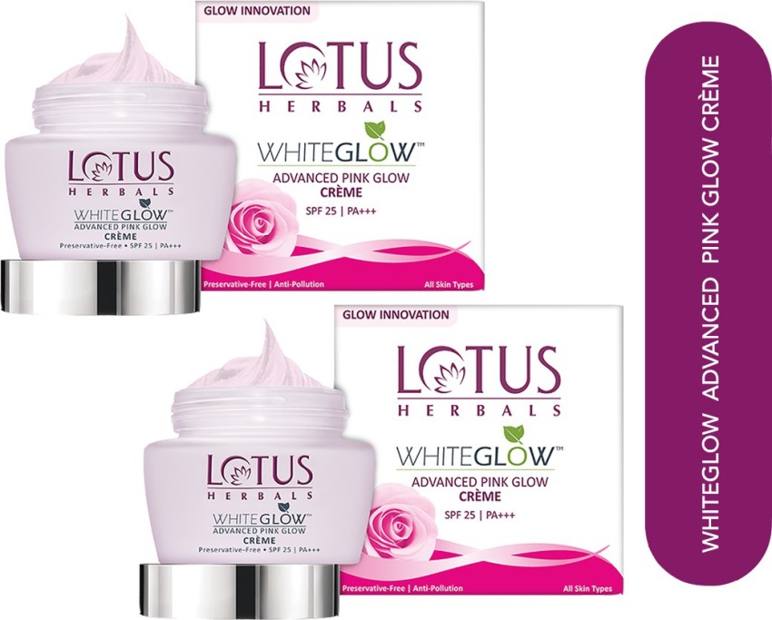 Buy Lotus Herbals WhiteGlow Advanced Pink Glow Brightening Cream SPF 25 I  PA+++ Online