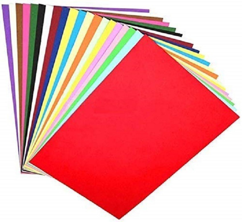 Eclet A4 50 sheet (5 Colors x 10 Sheets Each Colour) Color  Paper P remium Neon Colours for Art & Craft Work. (50 Sheets) A4 90 gsm Coloured  Paper - Coloured Paper