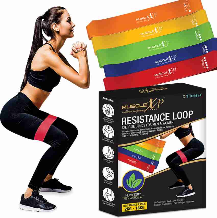 Resistance Bands Loop Set of 5 Exercise Workout CrossFit Fitness Yoga Booty  Band 