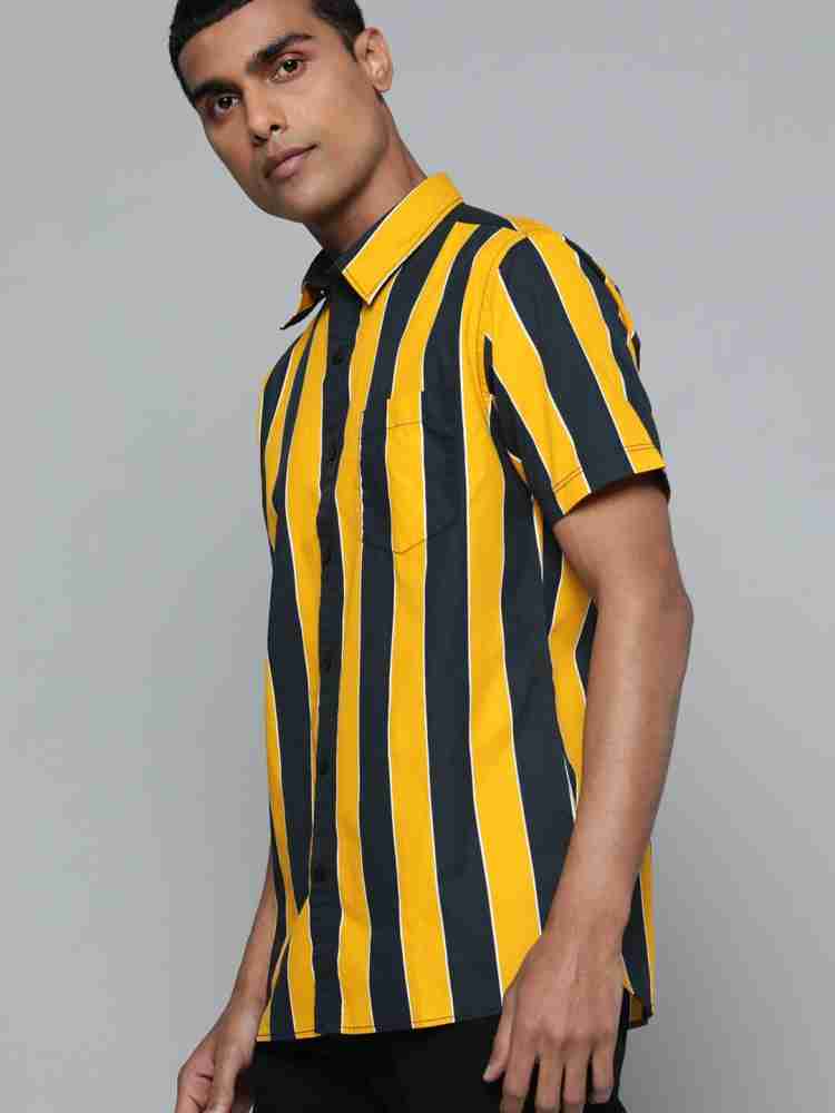 Black and hotsell yellow shirt striped