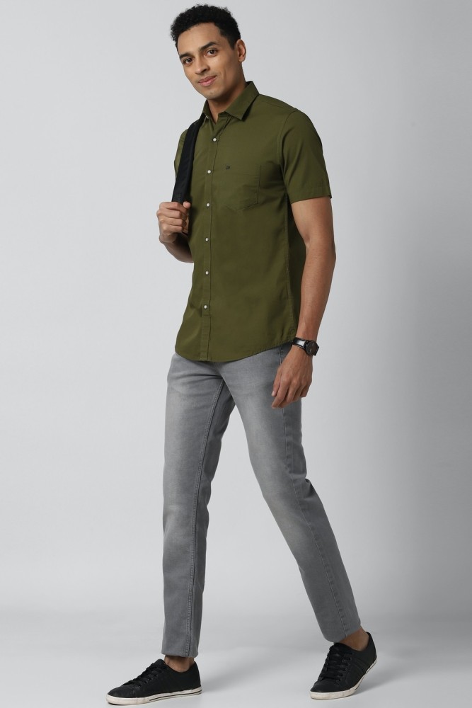 What color pantsjeans go well with an olive green shirt for men to have a  semiformal look  Quora
