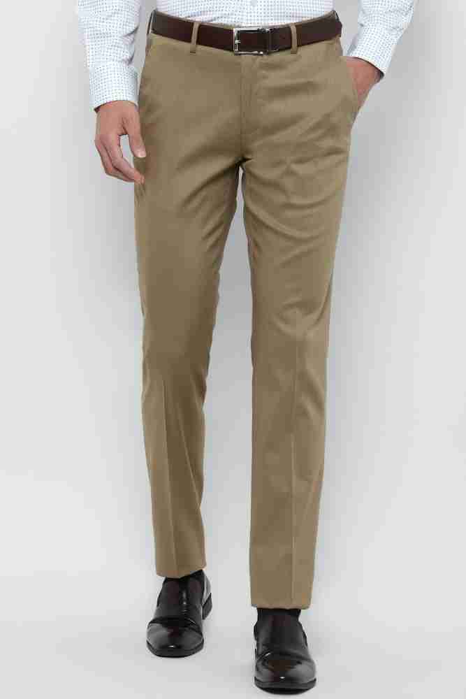 Buy Louis Philippe Khaki Trousers Online - 743320