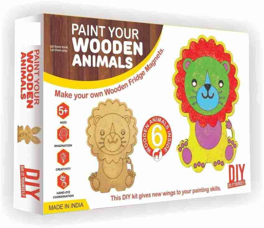ARNIYAVALA Premium Quality Paint Your Wooden Fridge Magnets for Kids/Adults  (Paint Wooden Animals) - Premium Quality Paint Your Wooden Fridge Magnets  for Kids/Adults (Paint Wooden Animals) . shop for ARNIYAVALA products in