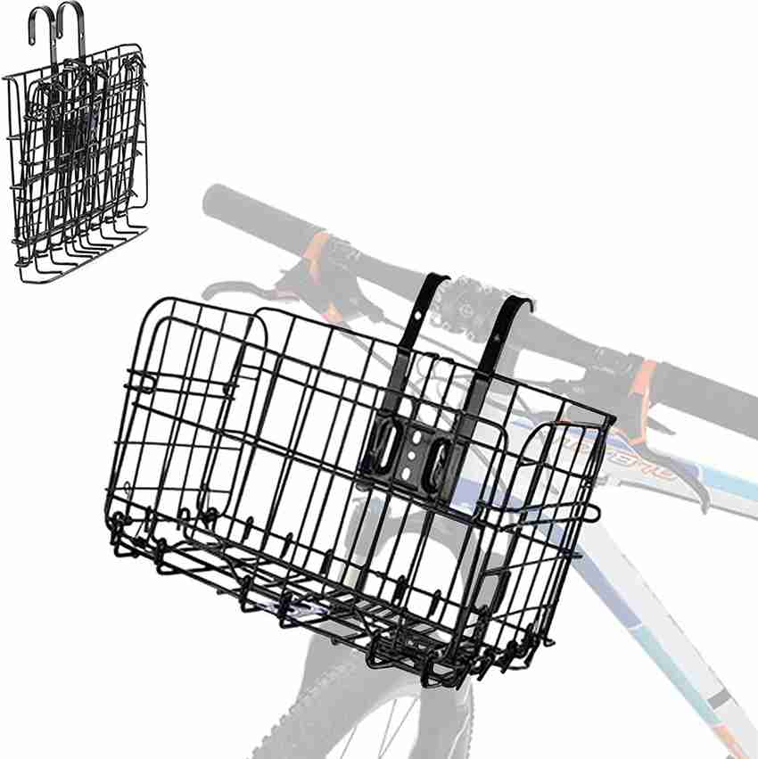 Foldable bike 2025 basket