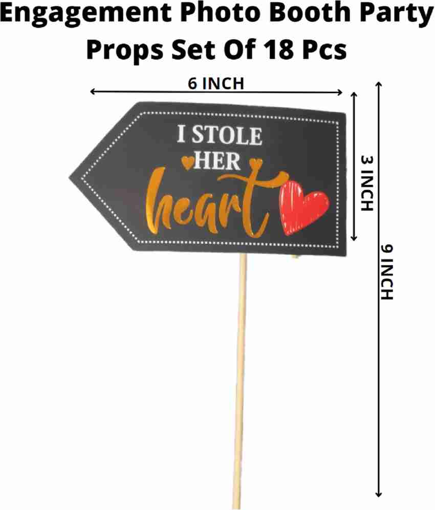 Photo booth props for engagement party store