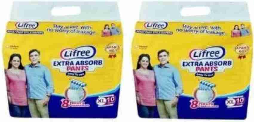 LIFREE A Extra Absorb Adult Diapers - XL (20 Pieces) Adult Diapers