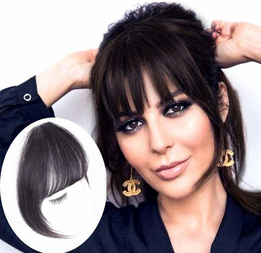 DEEP ENTERPRISE Bangs Clip in Bangs Human Wispy Bangs Hair