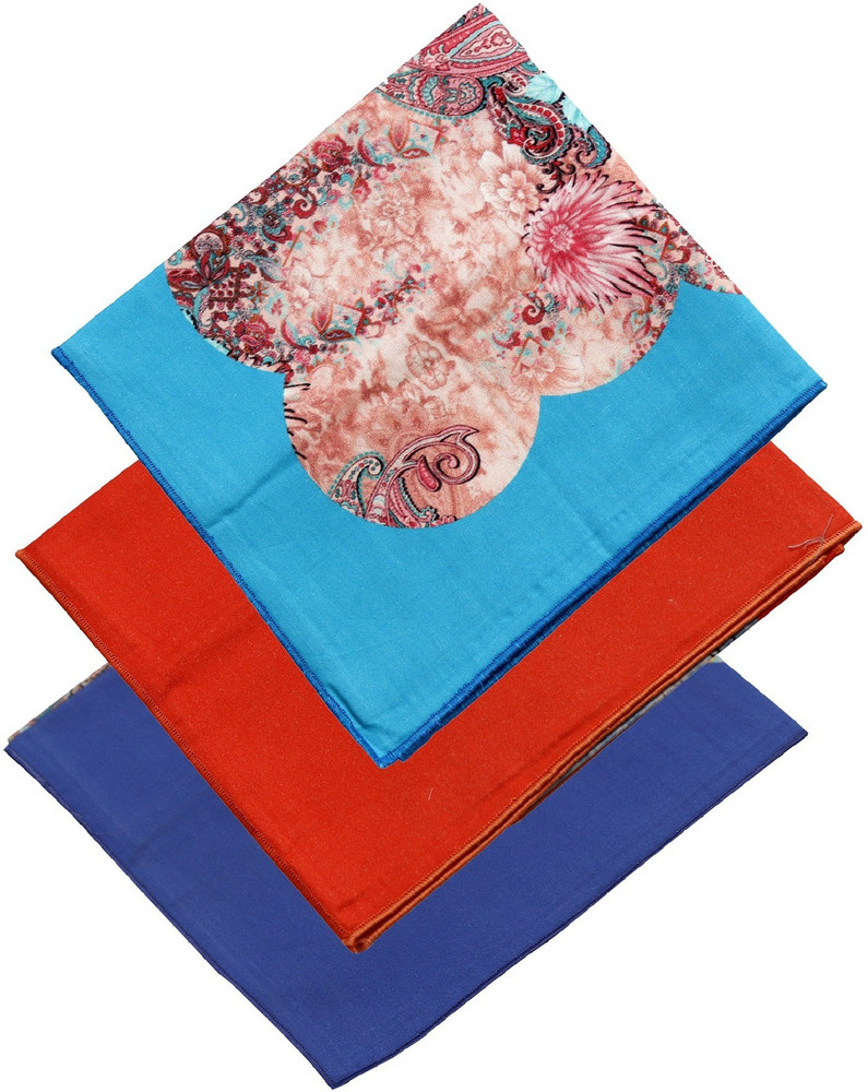 HIRA Ladies 100 Cotton Satin Handkerchiefs 21.65x21.65 Inches or