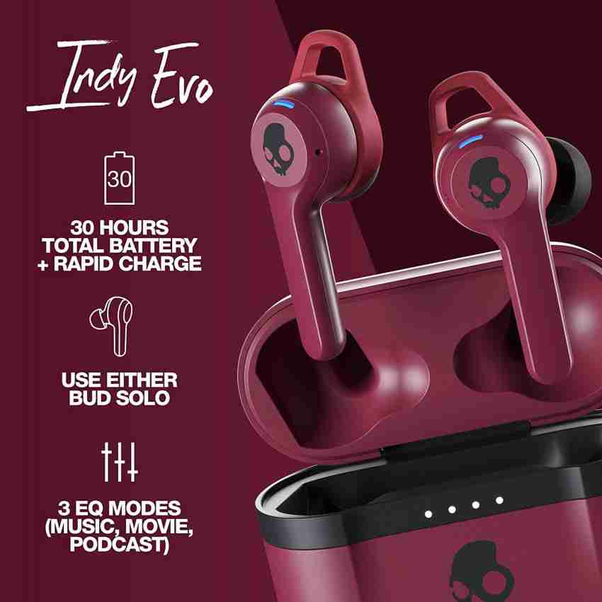 Skullcandy indy true best sale wireless earbuds battery life