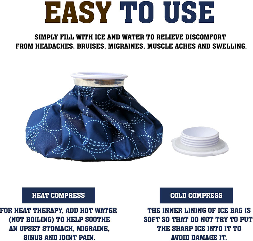 Ice bag outlet for pain relief
