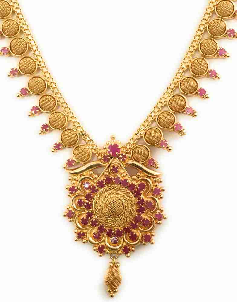 Ruby one gram gold necklace top