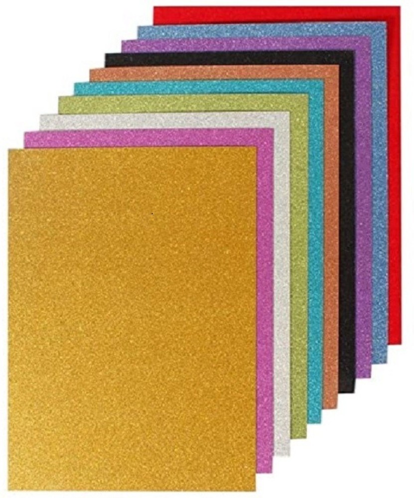 Purple A4 Glitter Paper - Pack of 10 - 100gsm