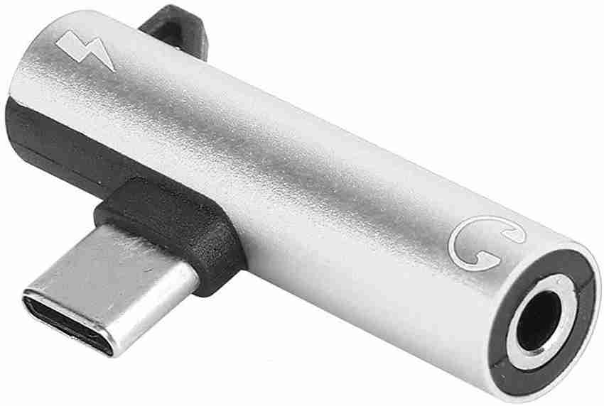 SANNO WORLD Silver USB C Charger Headphone Jack Adapter Type C to