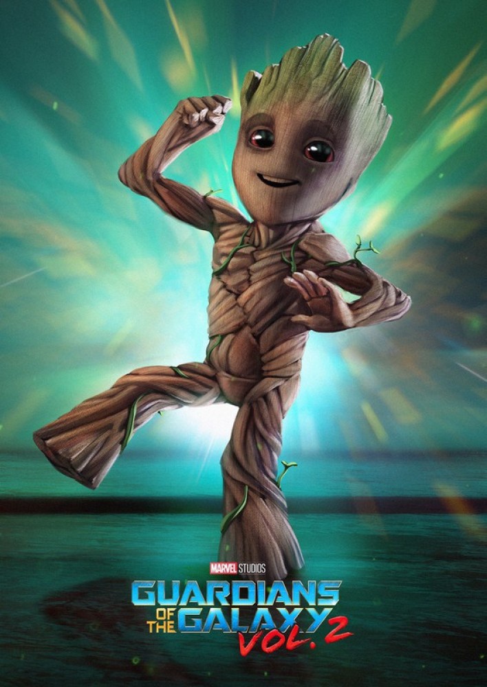 Baby groot poster Multicolor Photo Paper Print Poster Photographic