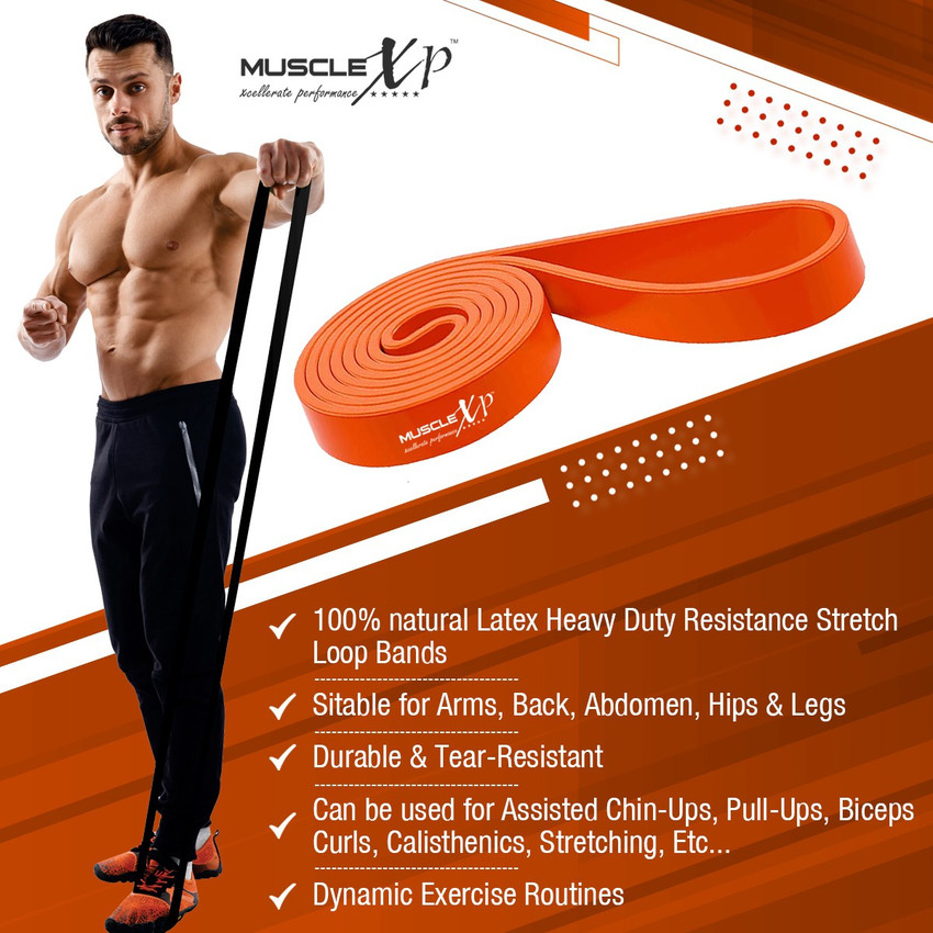 Buy MuscleXP DrFitness+ Resistance Loop Band Set of 5, Exercies Bands For  Men & Women, Legs, Yoga, Body Bilding, Stretching, Toning Workout, Squats  Exercise Usable in-Home & Gym Online at Best Prices