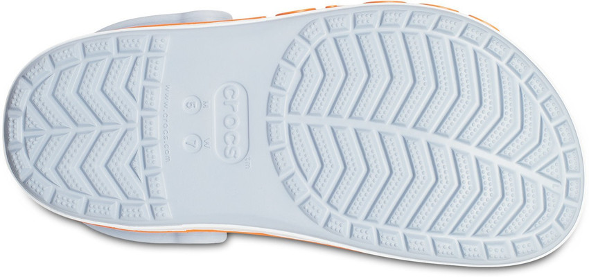 Grey and online orange crocs