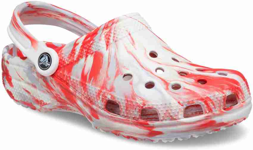 Crocs red and online white