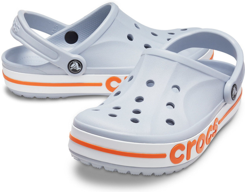 Grey and orange crocs online