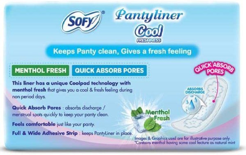 SOFY Panty Liners Cool- 36Pcs. (Pack of 6) Pantyliner, Buy Women Hygiene  products online in India