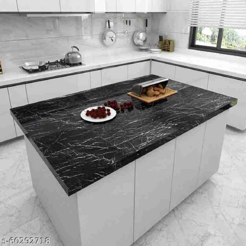 Counterart Black Marble 10 inch x 8 inch Tempered Glass Counter Saver