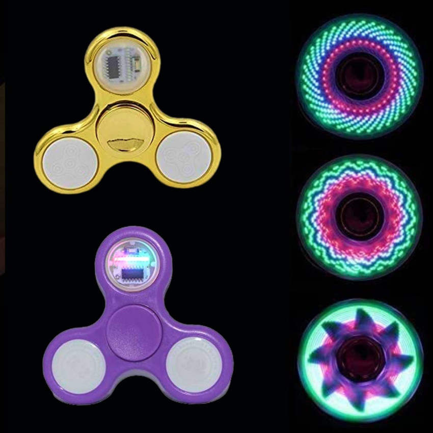 Sloies Fidget Spinner Toy with LED Light Hand Spinner with Long