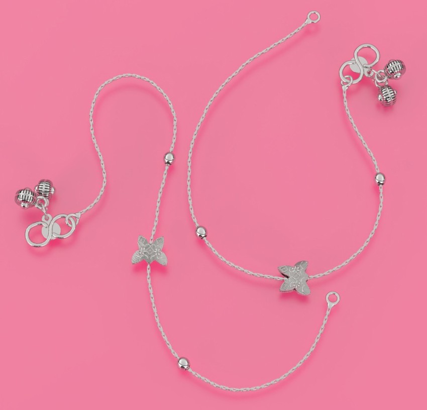 Silver butterfly clearance anklet