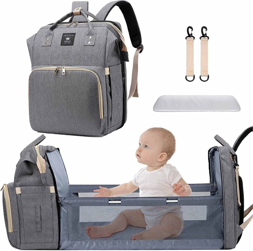 Diaper Bag Backpack with Changing Station VICVEO Large Baby Diaper Bags  for Boys Girls Waterproof Travel Back Pack with Bassinet Portable Changing  Pad Pacifier Case  Stroller Straps  Walmartcom