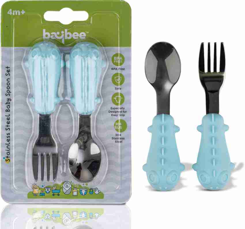 304 Stainless Steel Children'S Spoon Set For Baby Self-Feeding