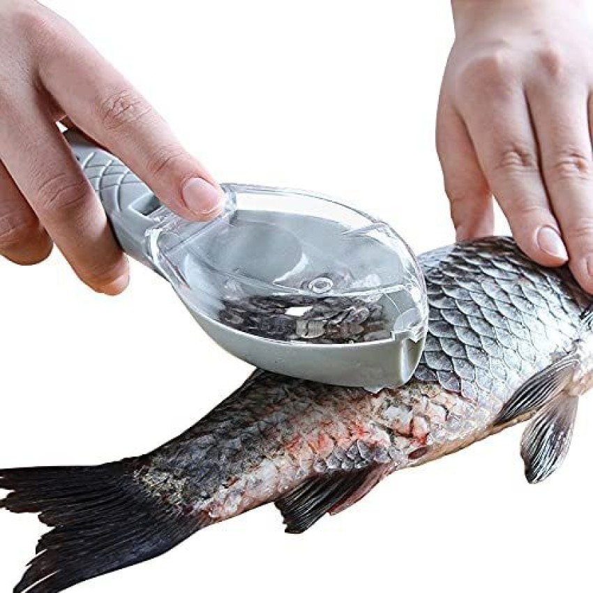 2 IN 1 Fish Scales Scraping Stainless Steel Kitchen Fish Cleaning Knife  Cutter Fish Scales Fishing Cleaning Tools Kitchen Acces