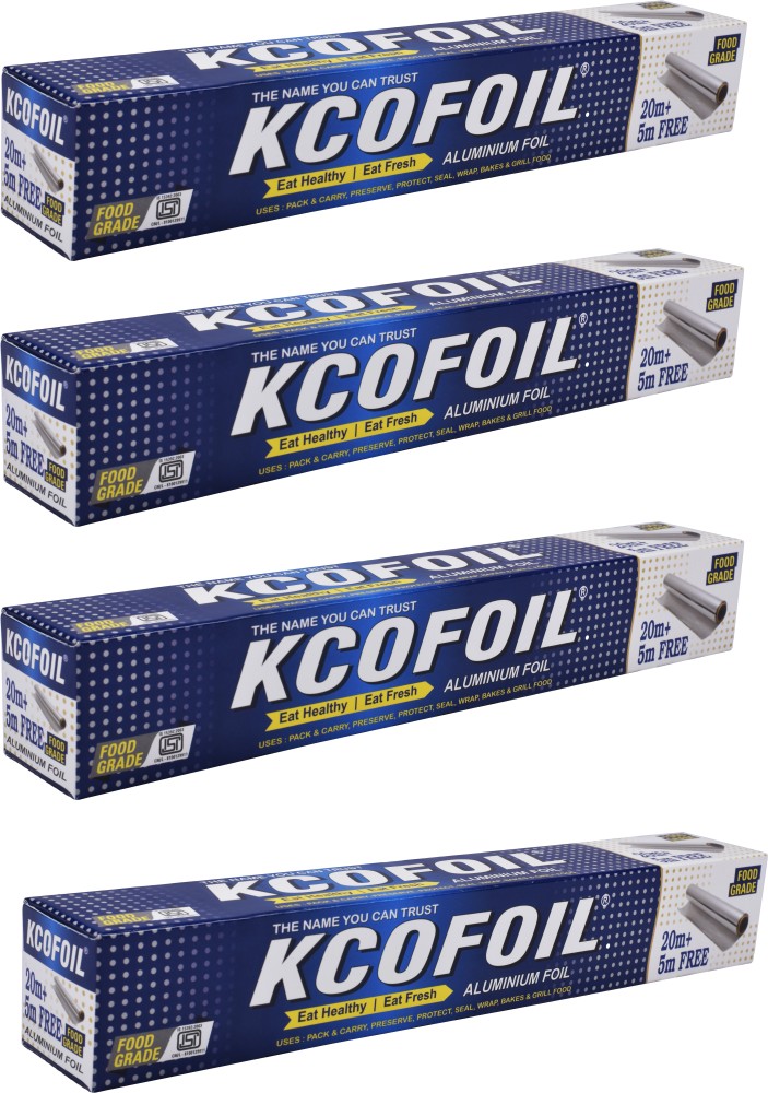 Kcofoil KCOFOIL Aluminum Foil Roll Paper 18Micron 400G+100G Free Pack of 1 Aluminium  Foil Price in India - Buy Kcofoil KCOFOIL Aluminum Foil Roll Paper 18Micron  400G+100G Free Pack of 1 Aluminium